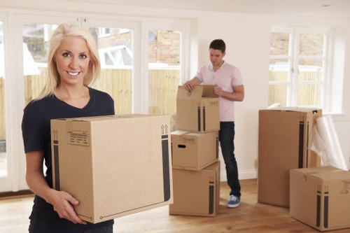 Boxes and packing materials used by Harringay packers