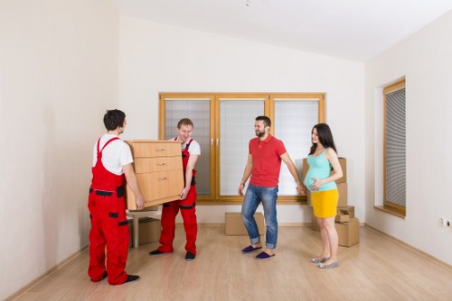 Staff member reviewing safety procedures in a storage environment