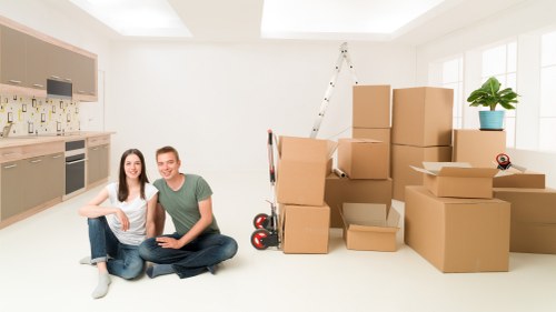 Packing boxes for mobile self storage in Harringay