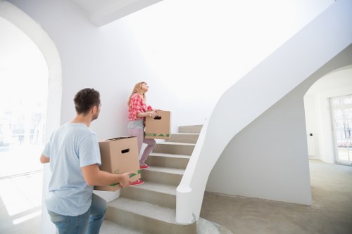 Office and household items prepared for removal in Harringay